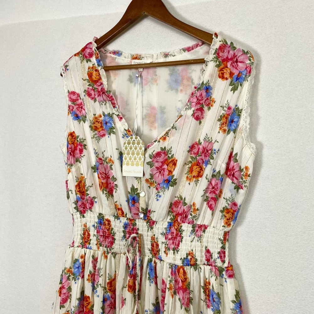 Anthropologie Beyond Words 2X Maxi Dress Cottagecore Romantic Coquette Feminine - Picture 3 of 8